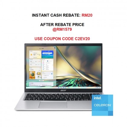 ACER Aspire 3 A315-35-C2EV (Intel Celeron) 15.6" Notebook - Pure Silver