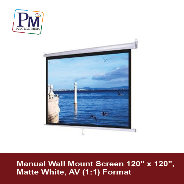 MEKI Manual Wall Mount Screen 120" x 120" (10feet)