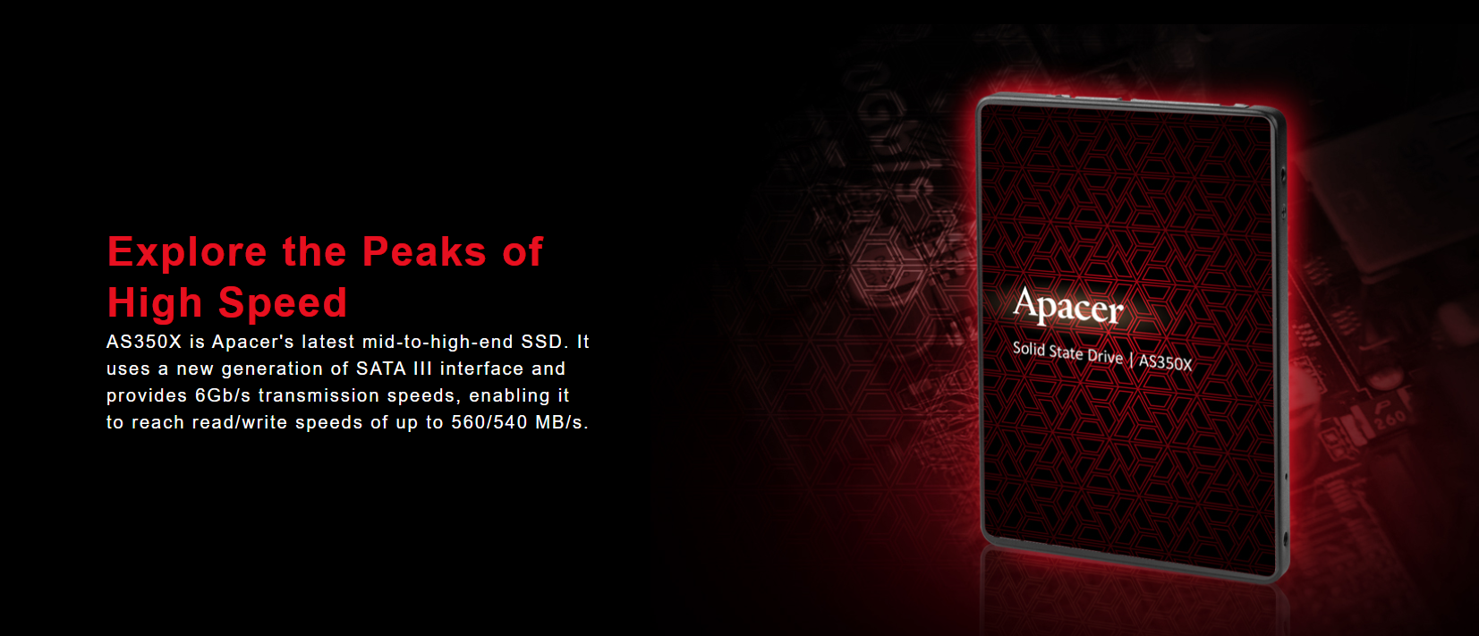APACER AS350X (256GB / 512GB) 2.5" SATA III 6Gb/s SSD - 560MBs / 540MBs ...